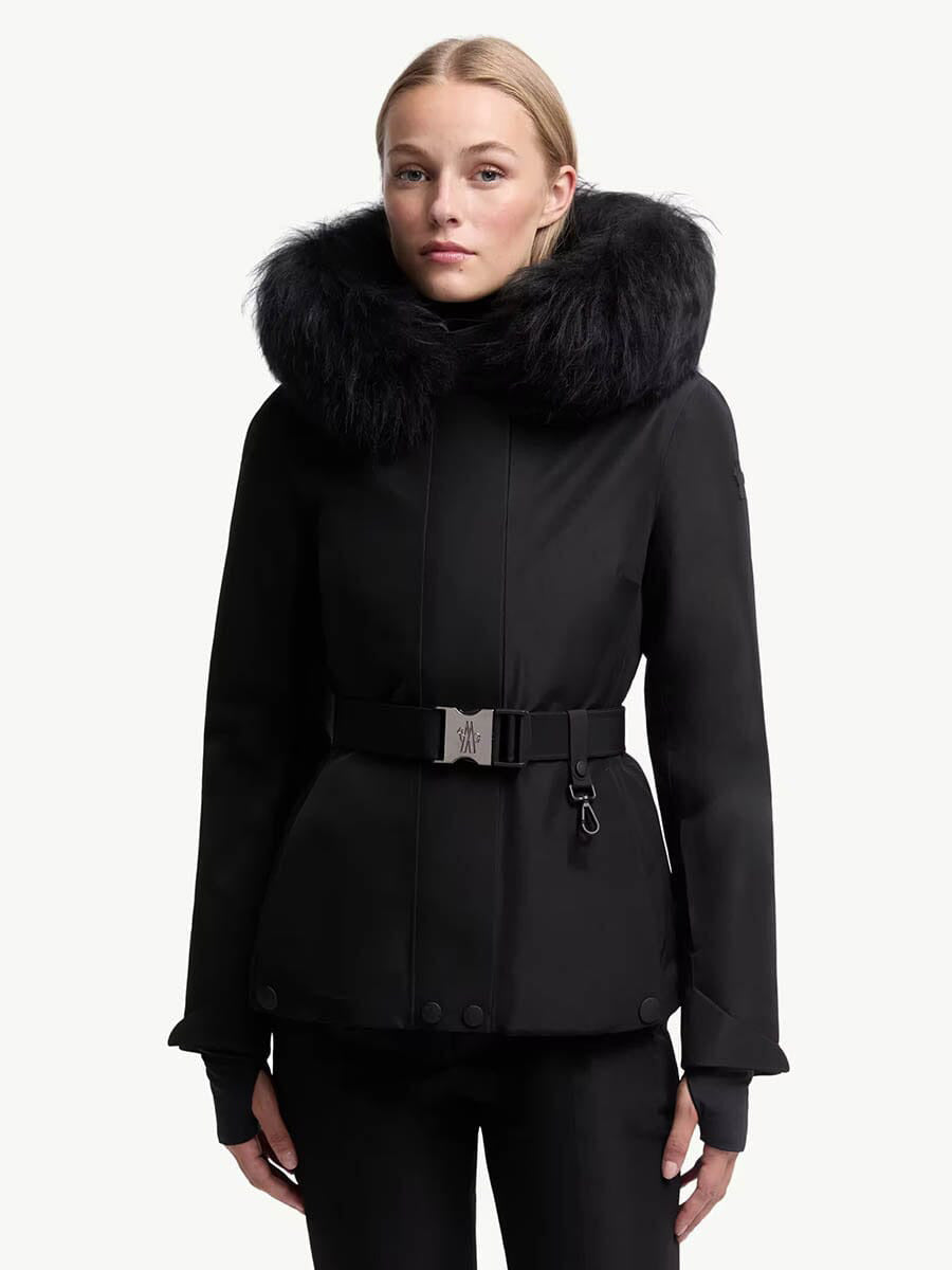 Women's Laplance GORE-TEX Shearling-Trimmed Hooded Down Ski Jacket