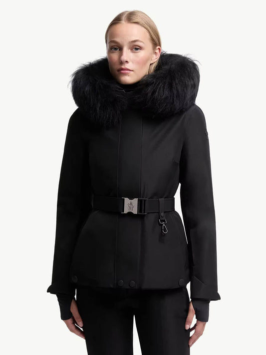 Women's Laplance GORE-TEX Shearling-Trimmed Hooded Down Ski Jacket