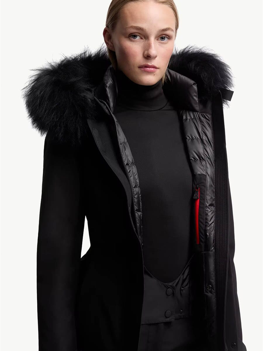 Women's Laplance GORE-TEX Shearling-Trimmed Hooded Down Ski Jacket
