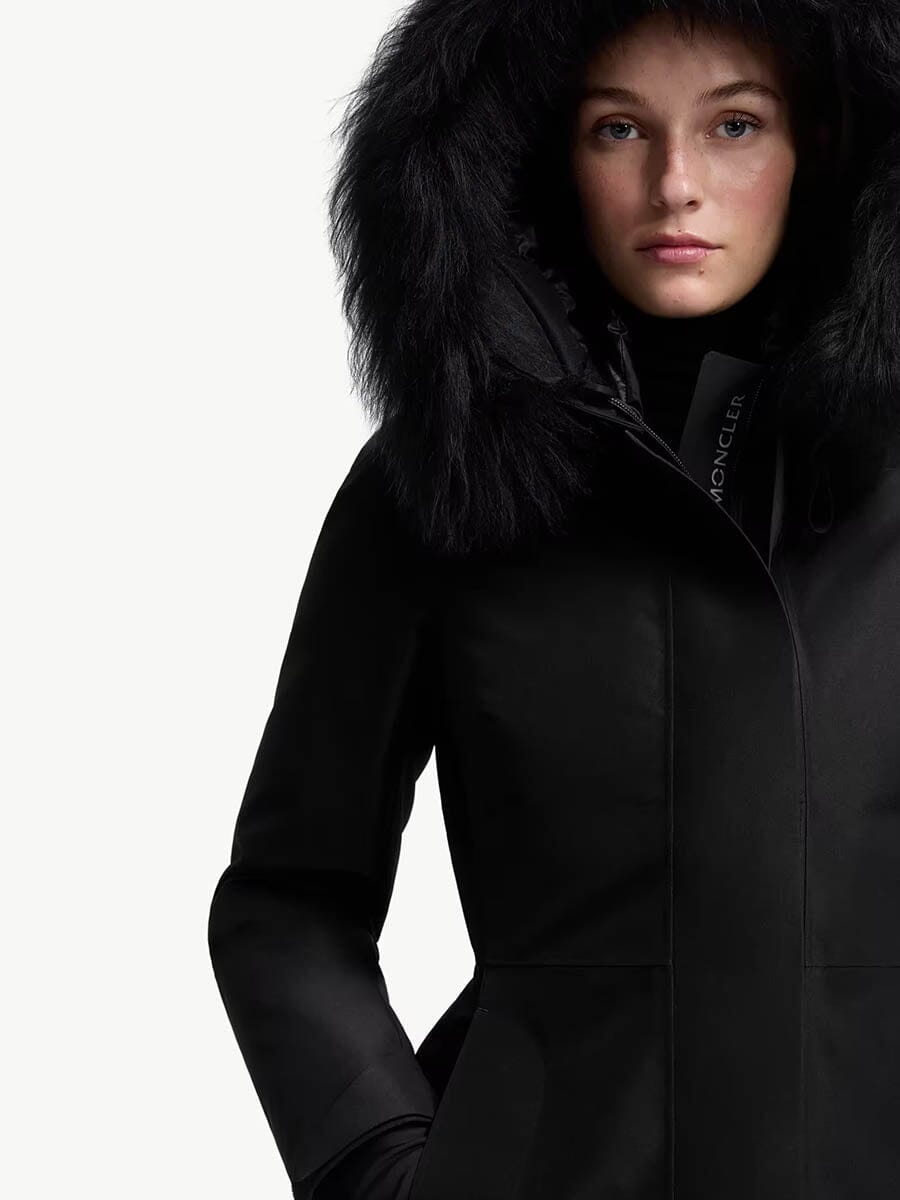 Women's Laplance GORE-TEX Shearling-Trimmed Hooded Down Ski Jacket
