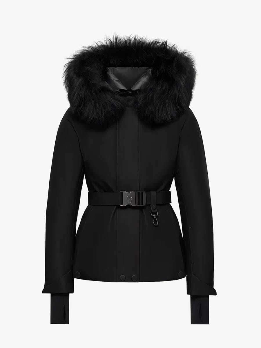 Women's Laplance GORE-TEX Shearling-Trimmed Hooded Down Ski Jacket