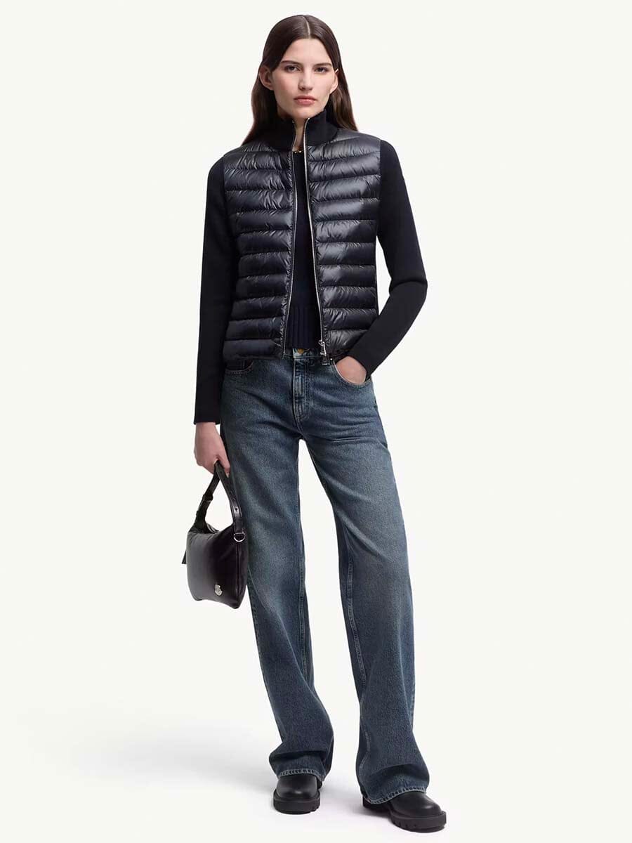 Women's Padded Wool Cardigan