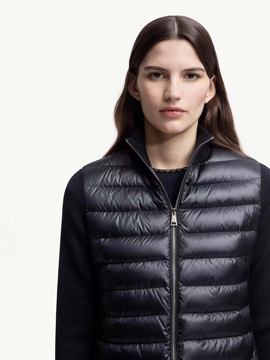 Women's Padded Wool Cardigan