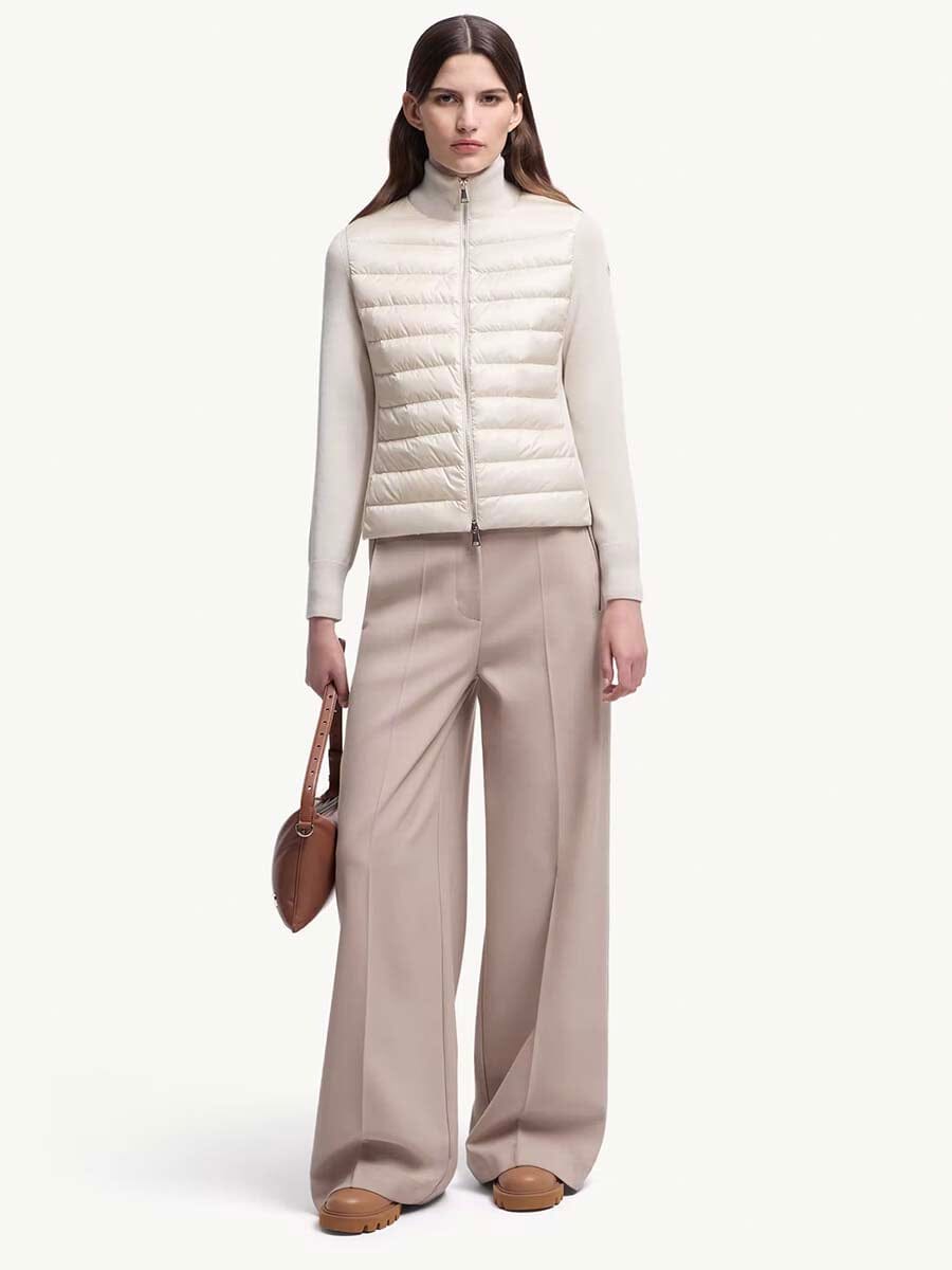 Women's Padded Wool Cardigan