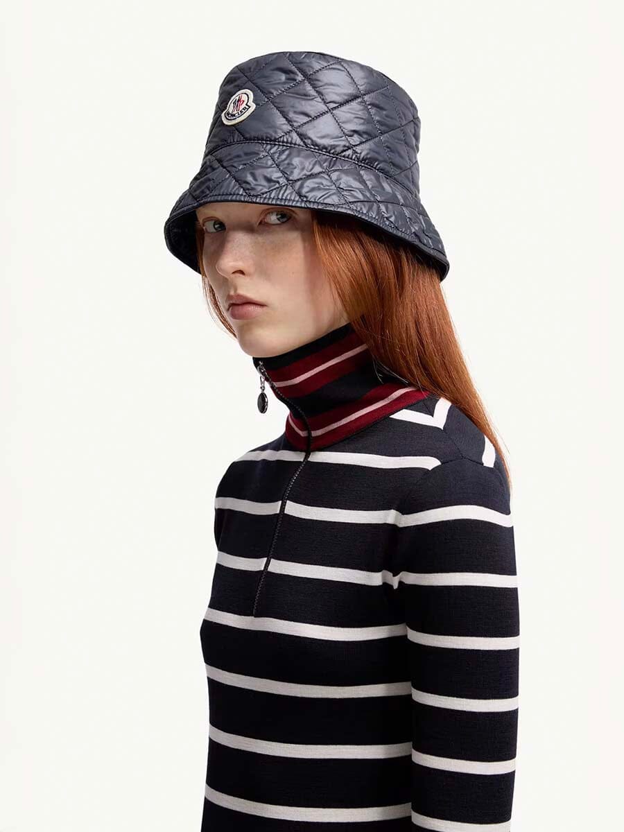 Women's Striped Wool Turtleneck Sweater