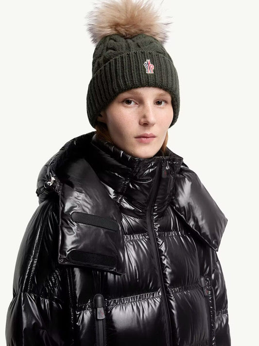 Wool & Cashmere Beanie with Pom Pom