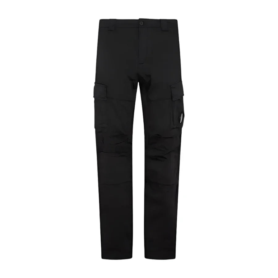 Cp Company 056A Stretch Sateen Cargo Pants In Black
