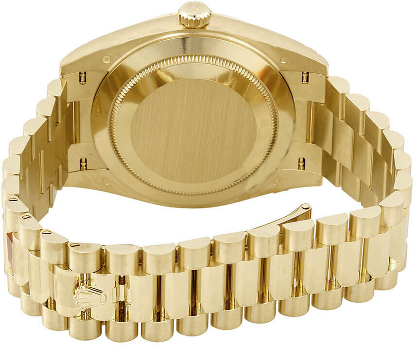 Rolex Day-Date 36 Black Dial Gold Oyster Bracelet Watch 118388-0190