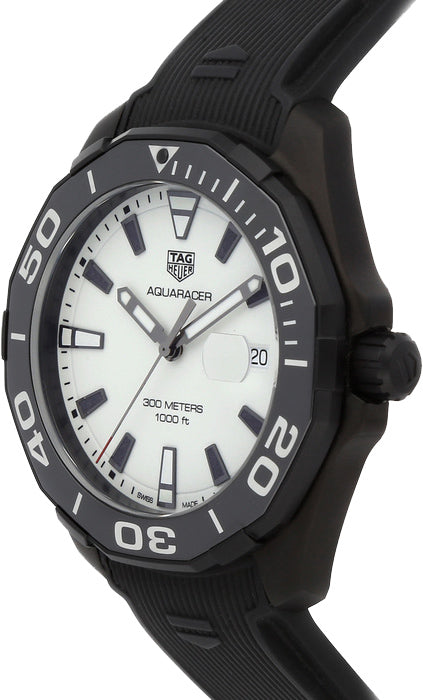 Tag Heuer Aquaracer 300M Textured White Dial Men's Watch WAY108A.FT6141