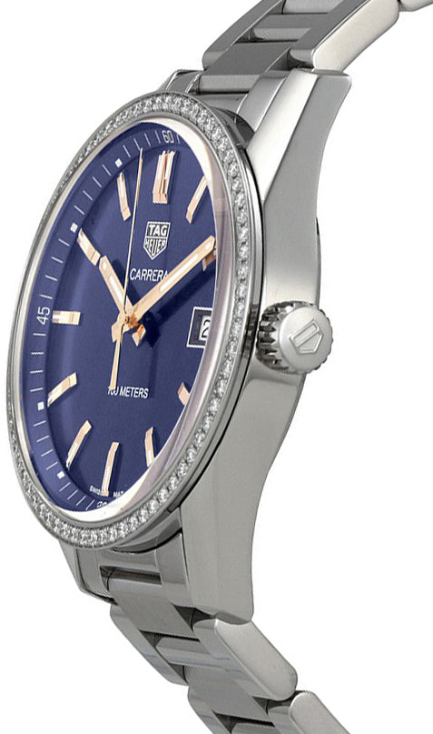Tag Heuer Carrera Blue Dial Diamond Women's Watch WAR1114.BA0601
