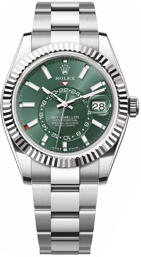 Rolex Sky-Dweller Green Dial Automatic 42mm Men's Watch 336934-0001