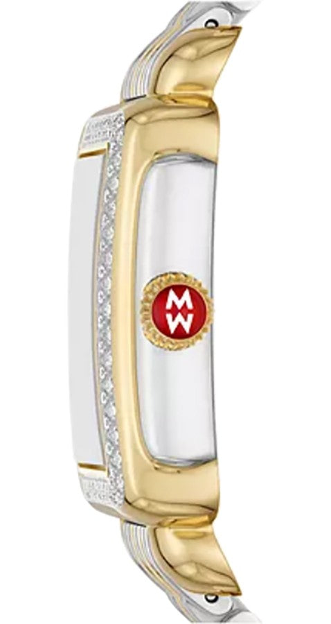 Michele Deco Mid Steel & 18k Yellow Gold Women's Watch MWW06V000130