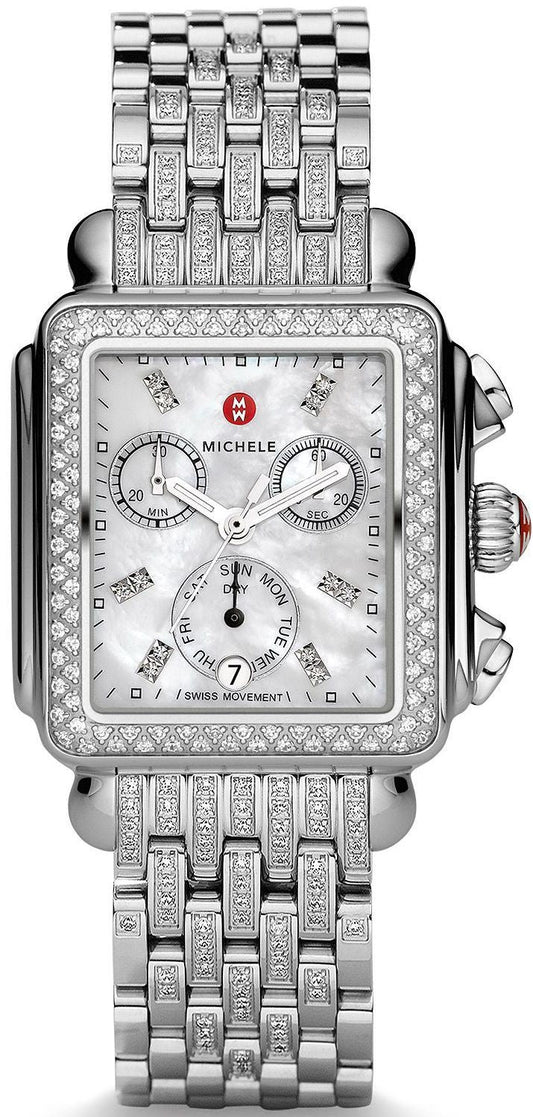 Michele Deco Diamond Bezel Luxury Women's Watch MWW06P000116