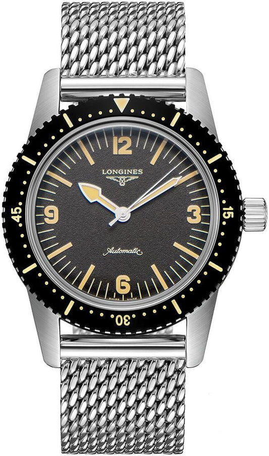 Longines Heritage Skin Diver Black Dial Men's Watch L2.822.4.56.6
