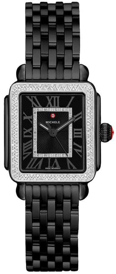 Michele Deco Noir Diamond Ceramic Women's Watch MWW06T000226