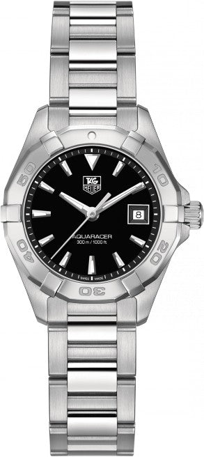 Tag Heuer Aquaracer Black Dial Stainless Ladies Watch WAY1410.BA0920