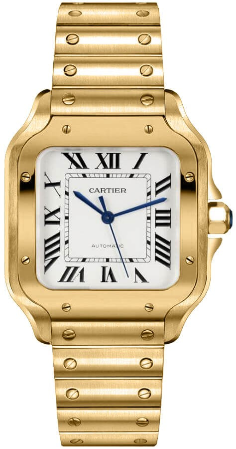 Cartier Santos De Cartier 18k Yellow Gold Unisex Watch WGSA0030