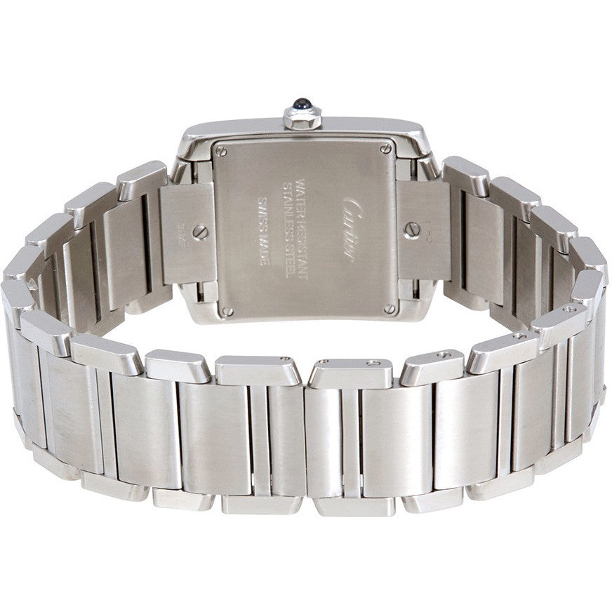 Cartier Tank Francaise Diamond Stainless Steel Women's Watch W4TA0009