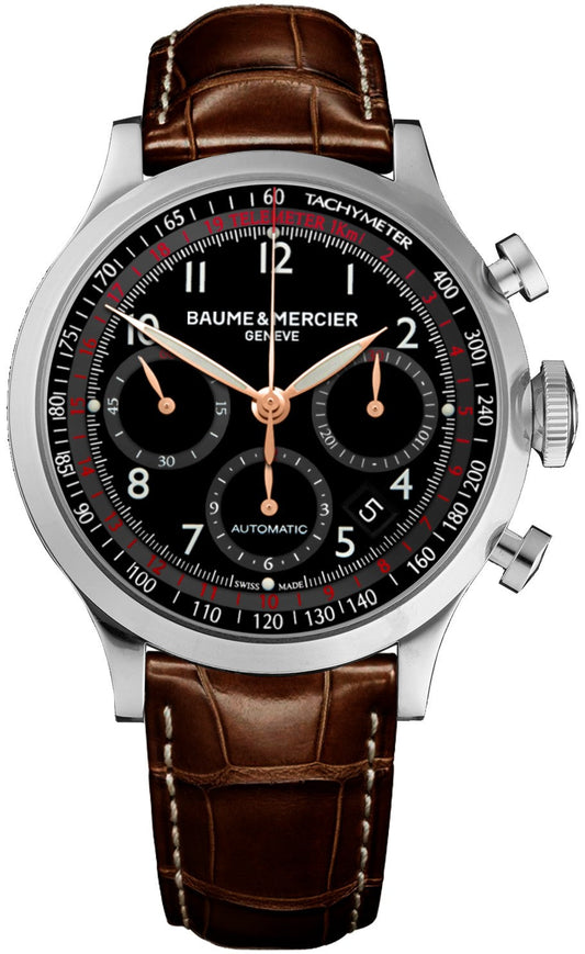 Men's Baume & Mercier Capeland Black Dial Chronograph Watch 10067
