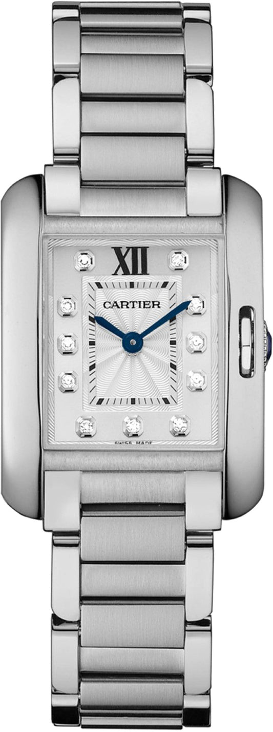 Cartier Tank Anglaise Diamond Dial Women's Watch W4TA0003