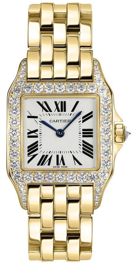 Cartier Santos Demoiselle Solid 18k Yellow Gold Women's Watch WF9002Y7