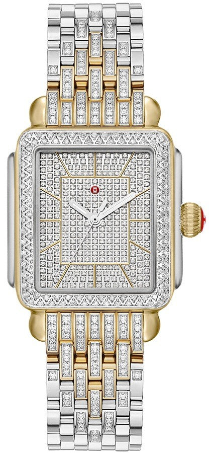 Michele Deco Silver Diamond Pave Dial Women's Watch MWW06T000207
