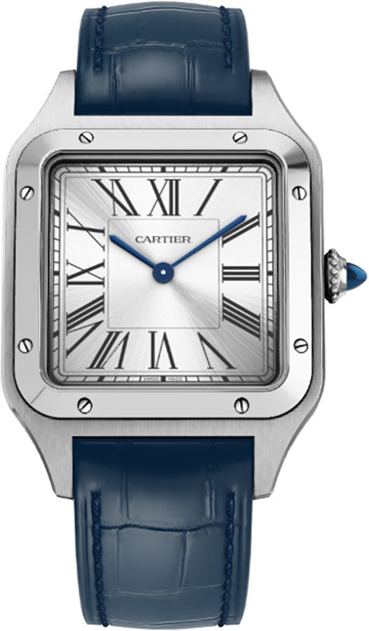 Cartier Santos-Dumont Large Quartz Stainless Steel Men's Watch WSSA0022