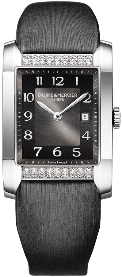 Baume & Mercier Hampton Rectangular Steel Diamonds Women's Watch 10024