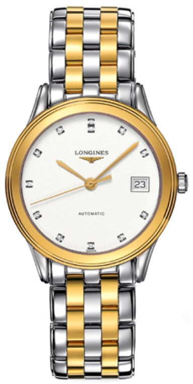 Longines Flagship White Diamond Dial Men's Dress Watch L4.774.3.27.7