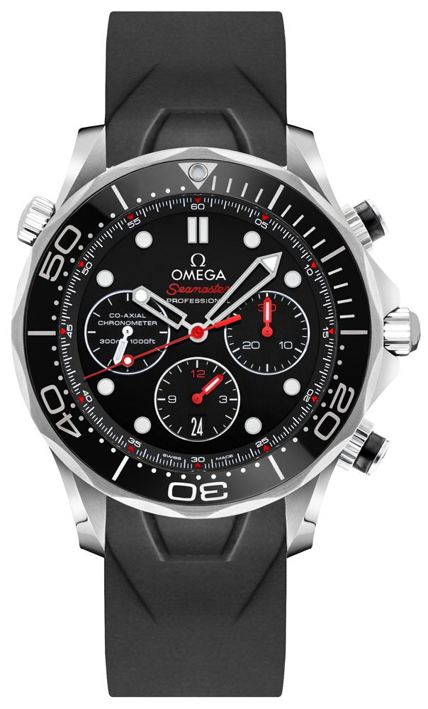 Omega Seamaster Black & Red Men's Watch 212.30.42.50.01.001