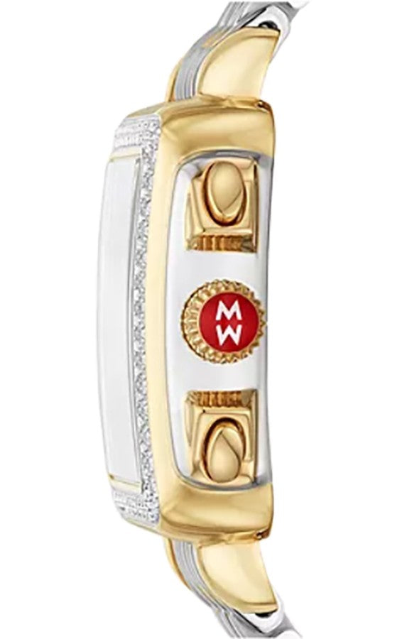 Michele Deco Steel 18k Yellow Gold Diamonds Women's Watch MWW06A000799