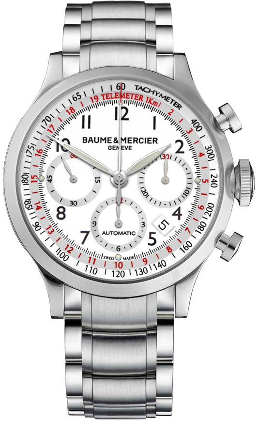 Baume & Mercier Capeland White Dial Men's Watch 10061
