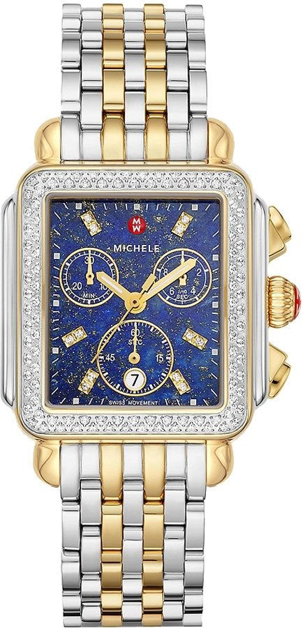 Michele Deco Blue Lapis Dial Diamonds Women's Watch MWW06A000790