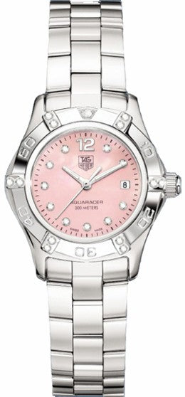 Tag Heuer Aquaracer Pink Pearl & Diamond Dial Ladies Watch WAF141H.BA0824