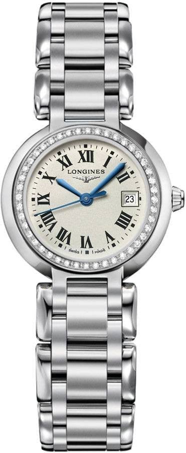Longines PrimaLuna Steel 26.5mm Diamond Women's Watch L8.110.0.71.6