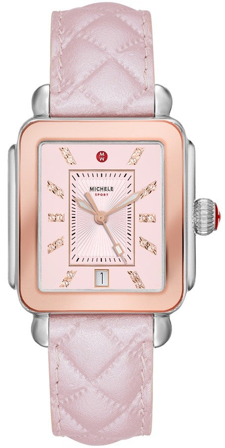 Michele Deco Sport Pink Sunray Dial Women's Watch MWW06K000046