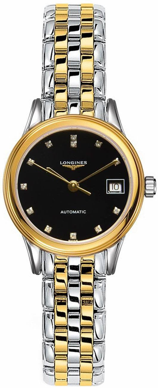 Longines Flagship Two-tone Black Dial Women's Watch L4.274.3.57.7